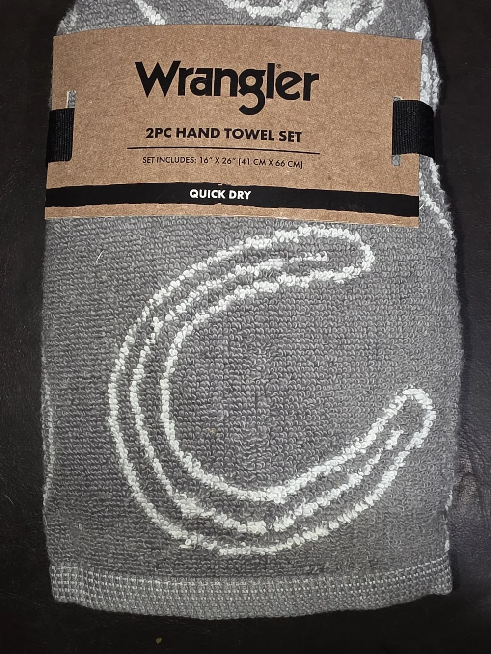 Wrangler Gray Bath Towel - Quick Dry